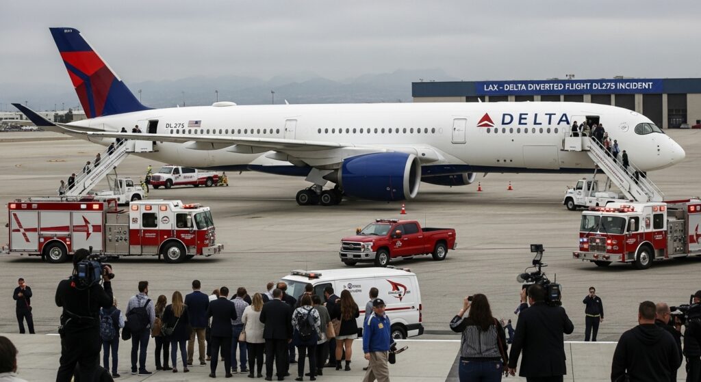 delta flight dl275 diverted lax
